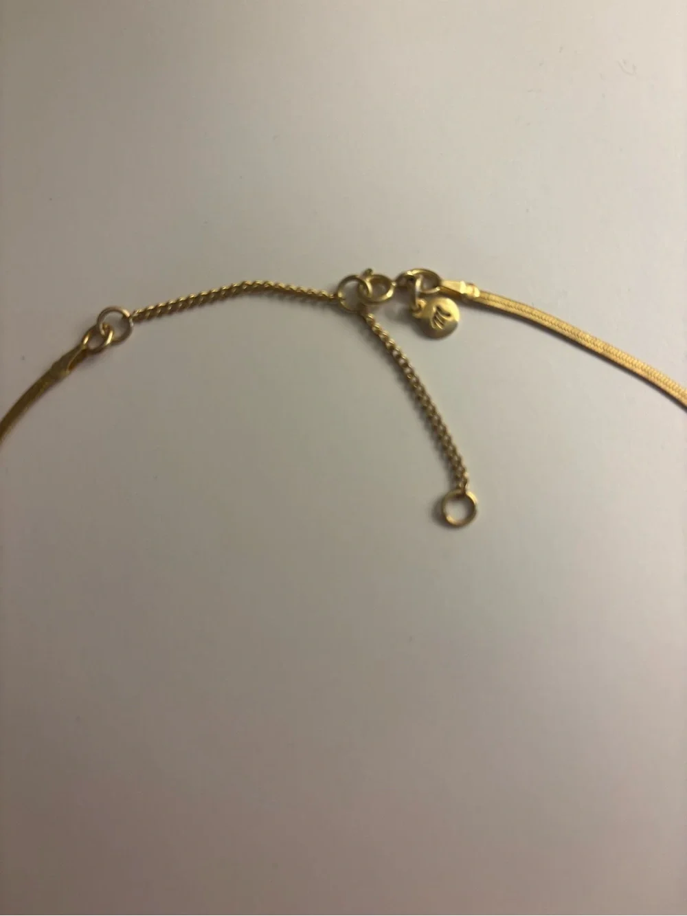 Madewell Skinny Herringbone Necklace - Demi-fine, 14k gold - Picture 3 of 3